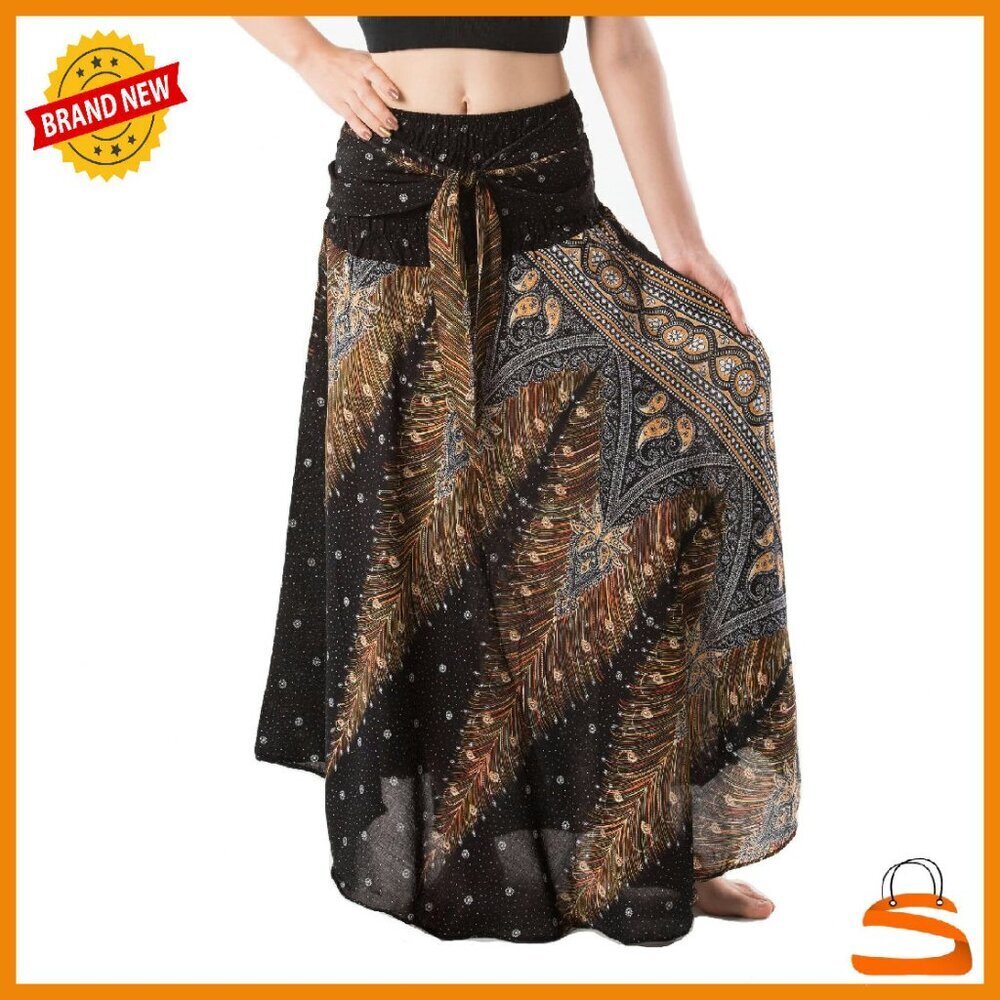 XXL Rayon Bohemian Skirt Elastic Waist 38" Length Casual Wear